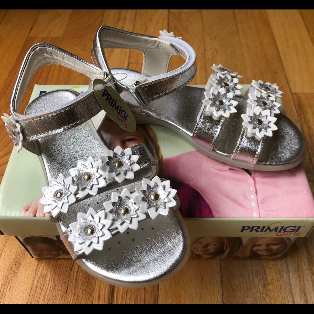 Girls Sandals - Primigi -  Metallic Silver